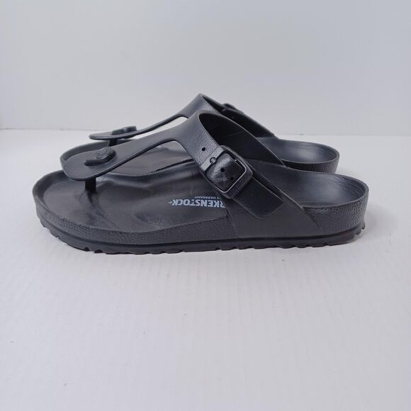 Birkenstock Sandals Womens 8 Black Gizeh EVA Thong Made in Germany Beachy Resort - Picture 5 of 12